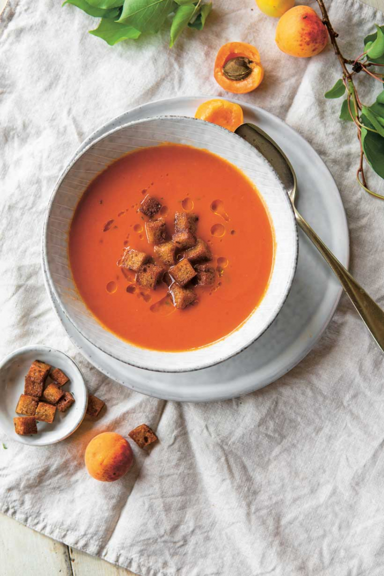 Marillen-Tomaten-Suppe aus dem Garten - Institut AllergoSan