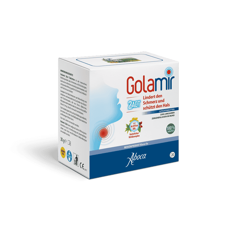 Aboca Golamir 2act Lutschtabletten - Lindern den Schmerz und schützen den Hals