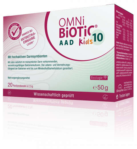 OMNi-BiOTiC® 10 AAD Kids: Antibiotikum? Kindliche Darmflora ergänzen!