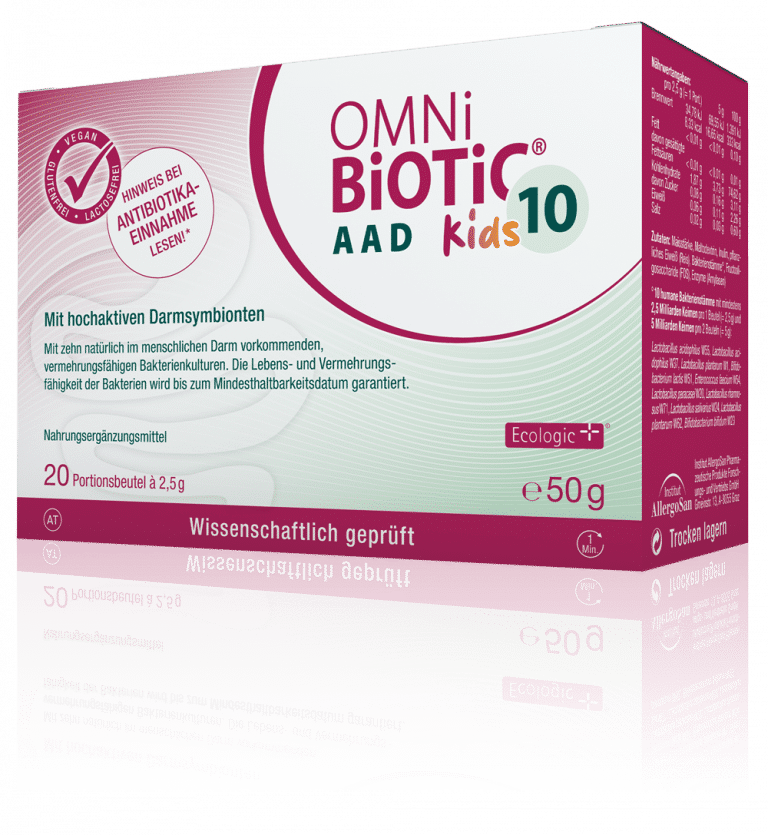 OMNi-BiOTiC® 10 AAD Kids: Antibiotikum? Kindliche Darmflora ergänzen!