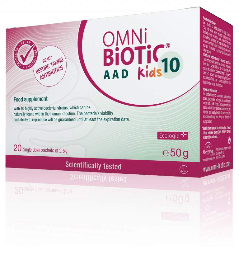 OMNi-BiOTiC® 10 AAD Kids: Antibiotikum? Kindliche Darmflora ergänzen!